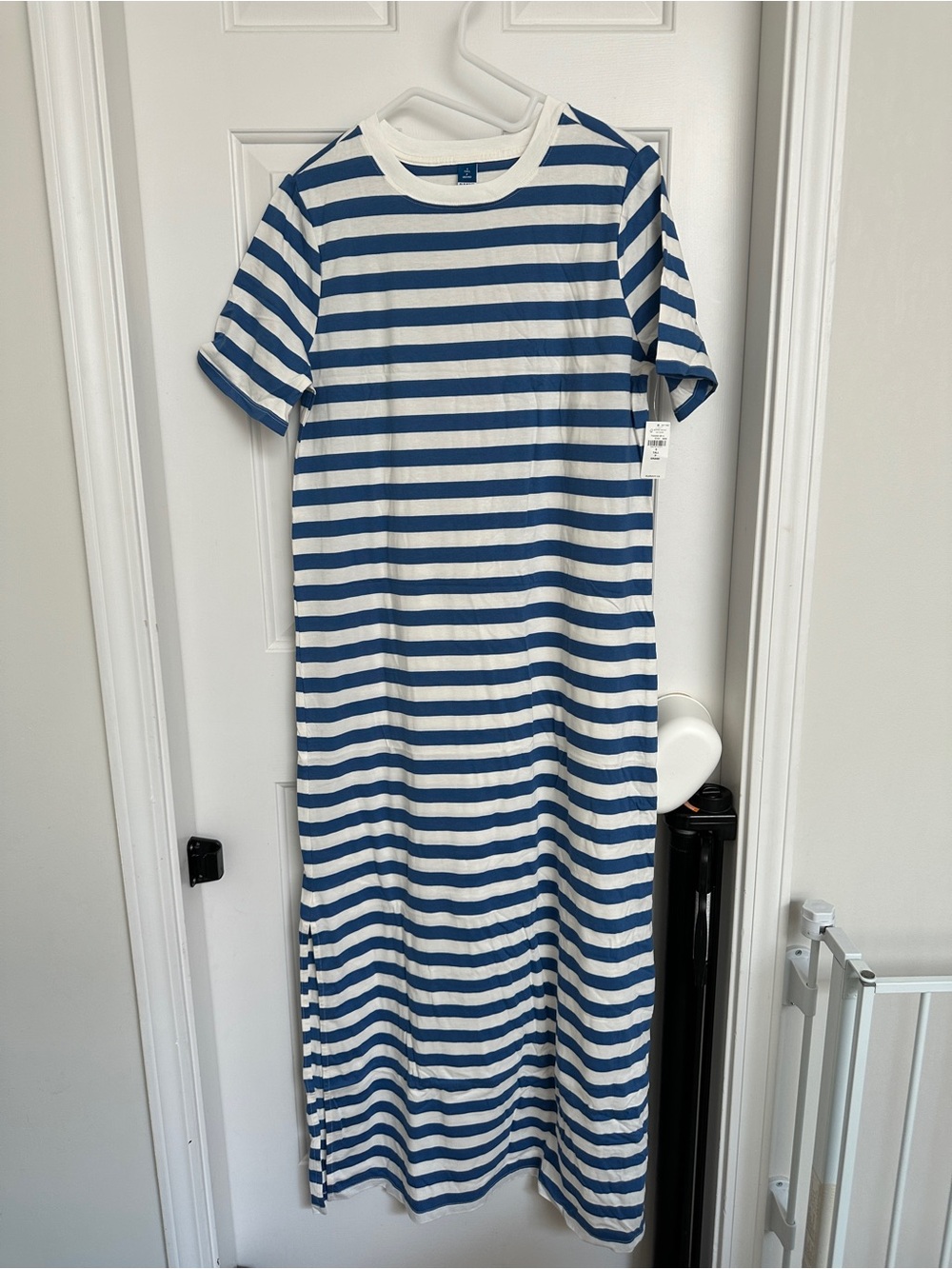 Old Navy Blue and White Striped Maxi Dress - S Tall - NWT